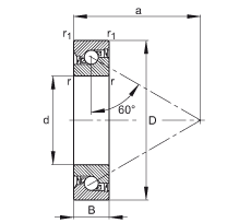 ǽ|S 7602015-2RS-TVP, | a = 60ƹɂ(c)ܷ