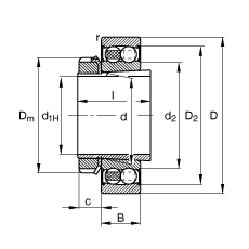 {(dio)S 2211-K-2RS-TVH-C3 + H311, (j) DIN 630  DIN 5415 ˜ʵҪߴ, F׺;oɂ(c)ܷ