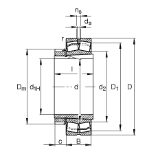 {ĝLS 22220-E1-K + H320, (j) DIN 635-2 ˜ʵҪߴ, F׺;o